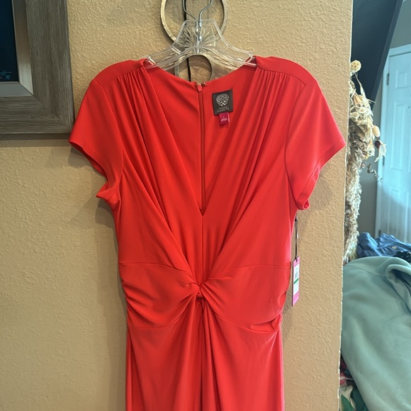 Vince Camuto - Jersey twist-front jumpsuit - large coral - Picture 5 of 8